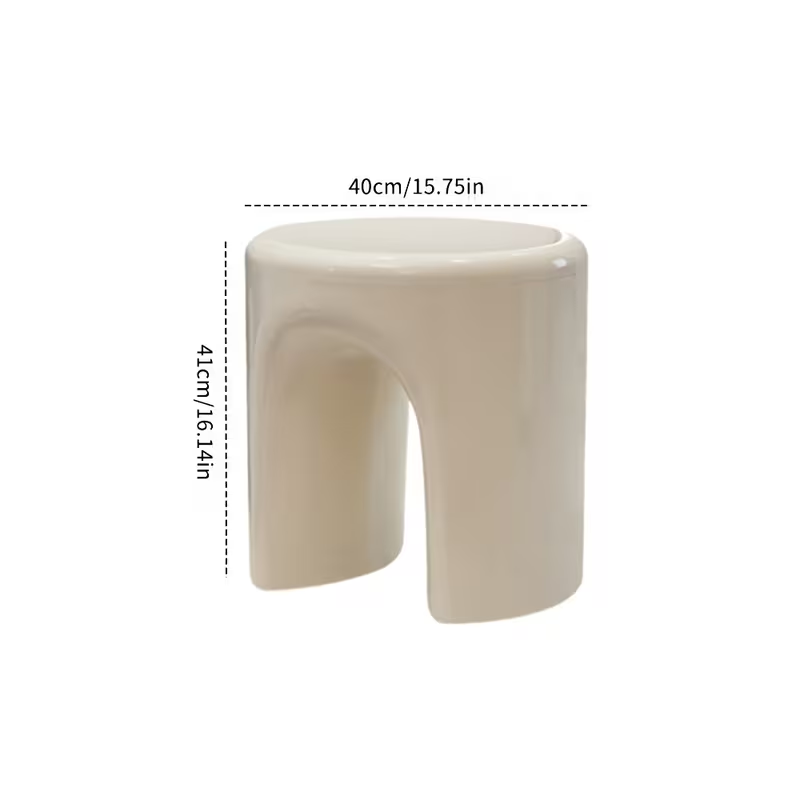 Classic Nordic style round shoe changing stool