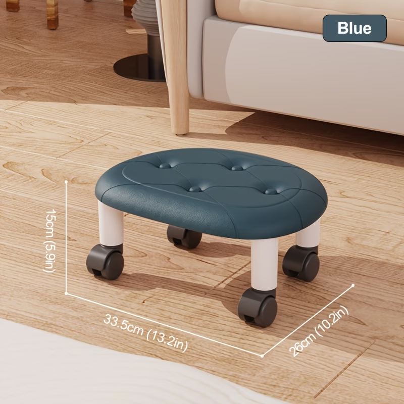 Wheeled plastic shoe changing stool