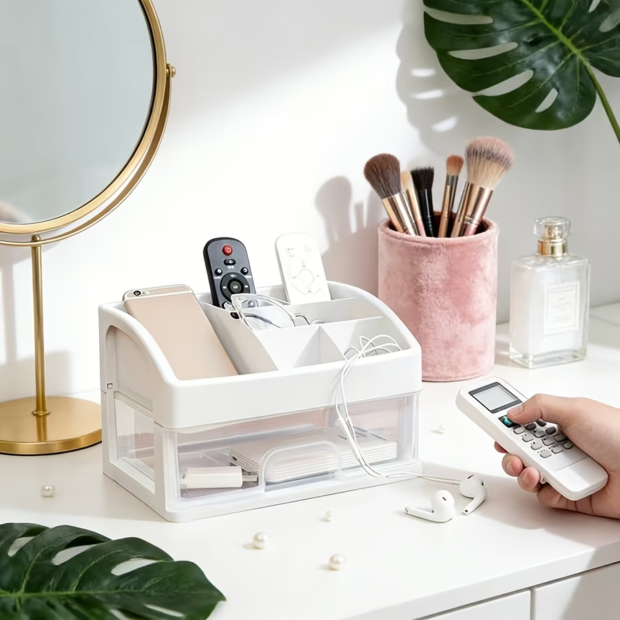 Large capacity drawer-style storage box, stationery organizer, desktop organizer