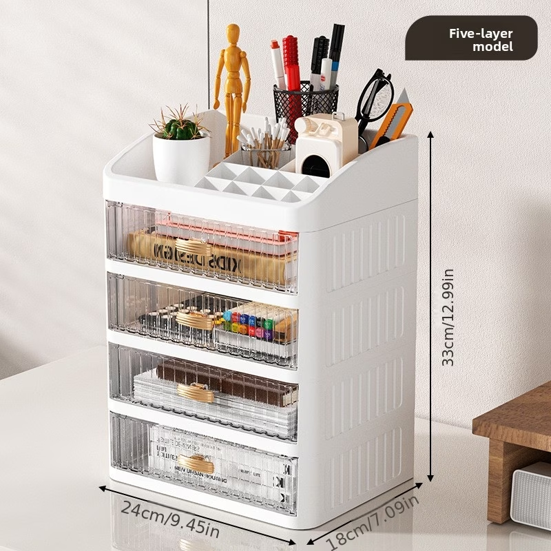 A Large Capacity Thickened Multi-layer Stationery Home Skincare Makeup Organizer
