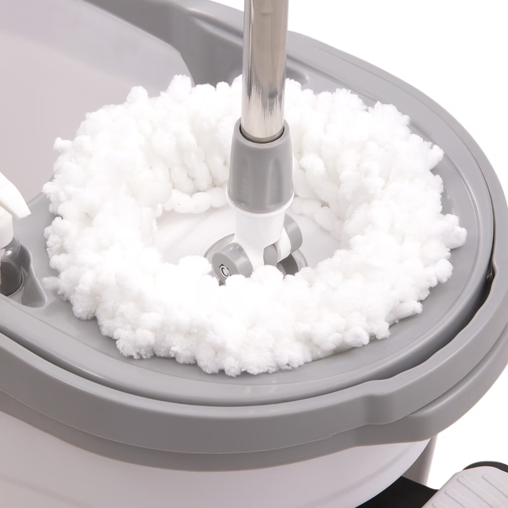 Foot-operated rotating mop and bucket set, 360° rotating floor cleaning system