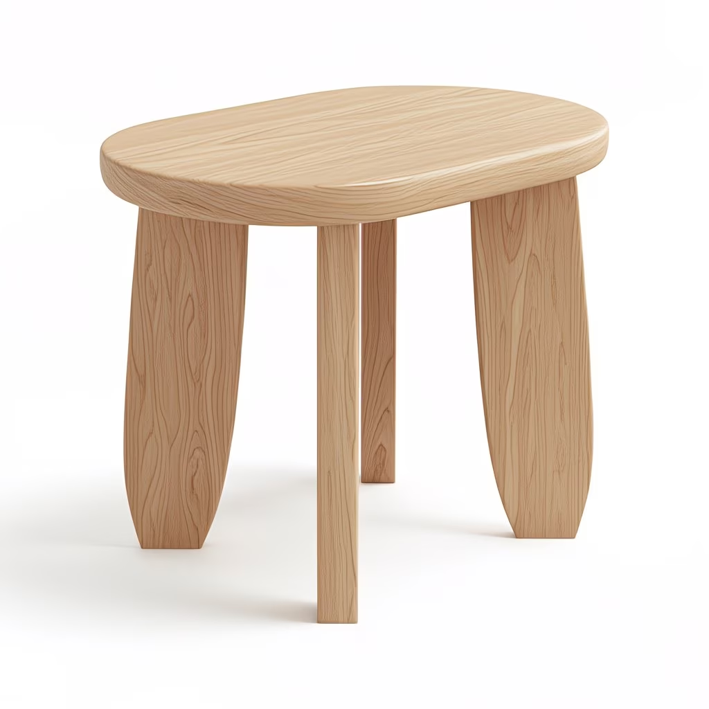 9.8-inch small solid wood footstool, footstool with a weight capacity of 300 kg.