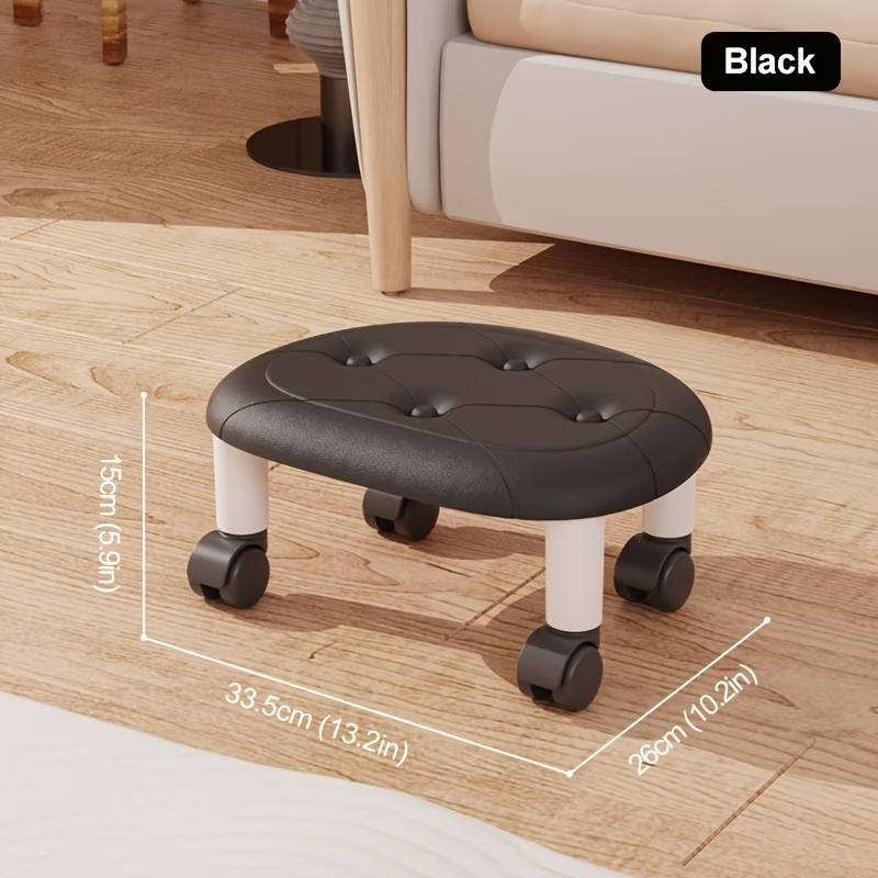 Wheeled plastic shoe changing stool