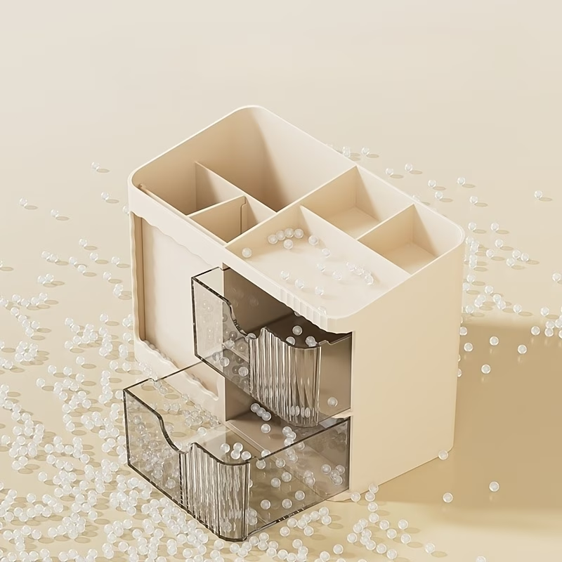 1 Desktop Organizer/Pencil Box - with 6 compartments/2 drawers on the right side