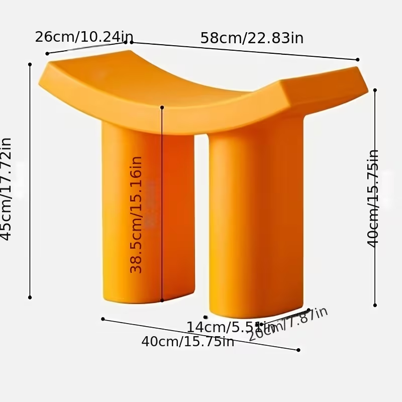 Nordic style plastic creative low stool for living room