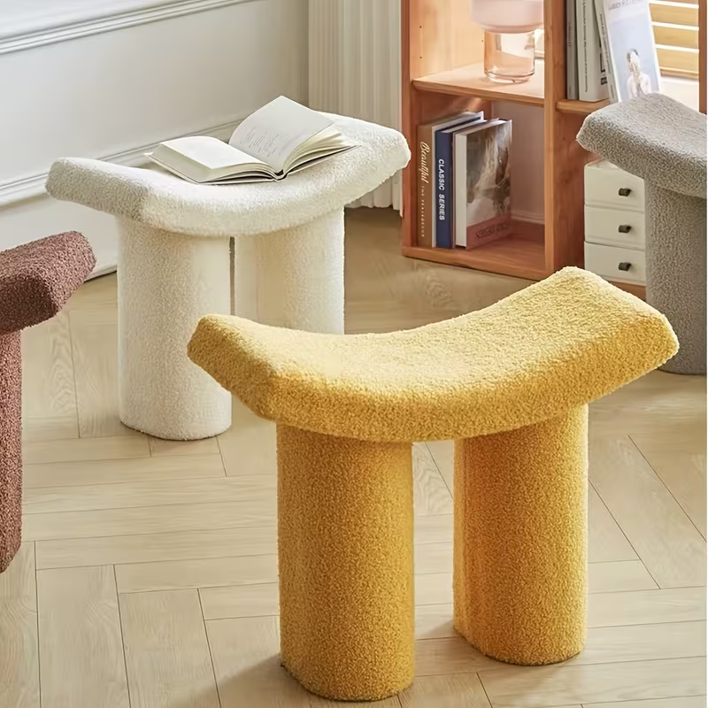 Nordic style plastic creative low stool for living room