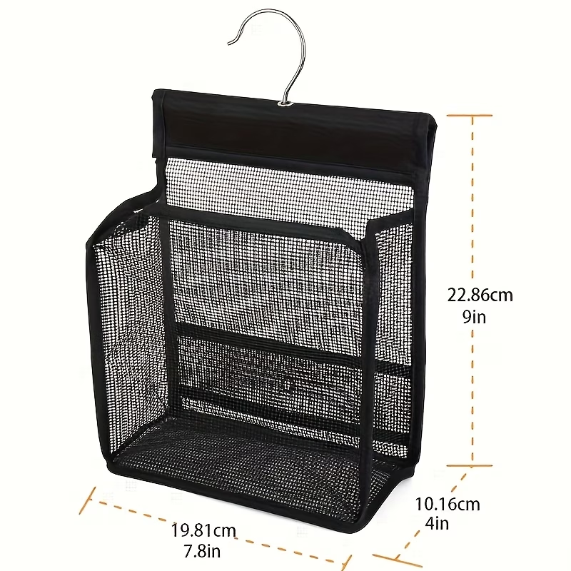 1 mesh shower storage hook, multi-functional hanging bathroom basket, easy to install