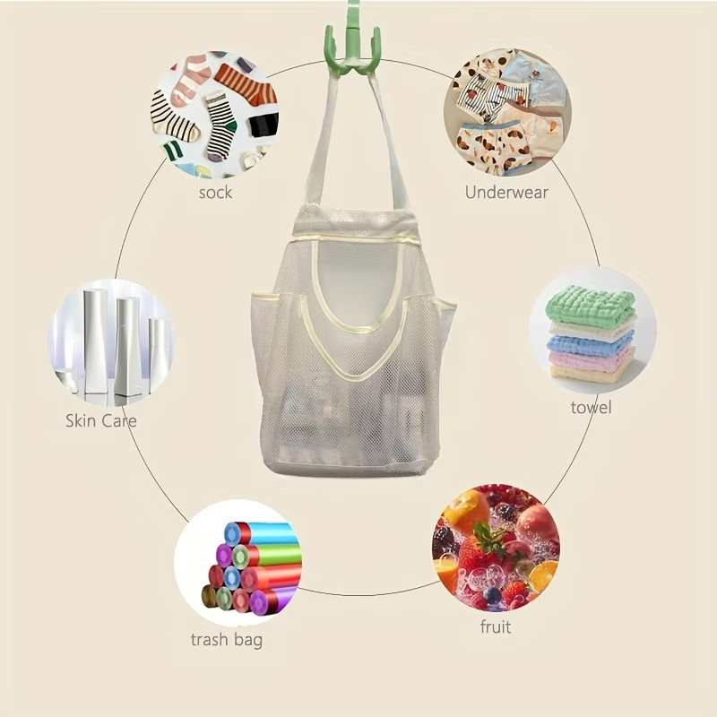 1 set (2 pieces), hanging storage bags, multi-functional hanging organizer.