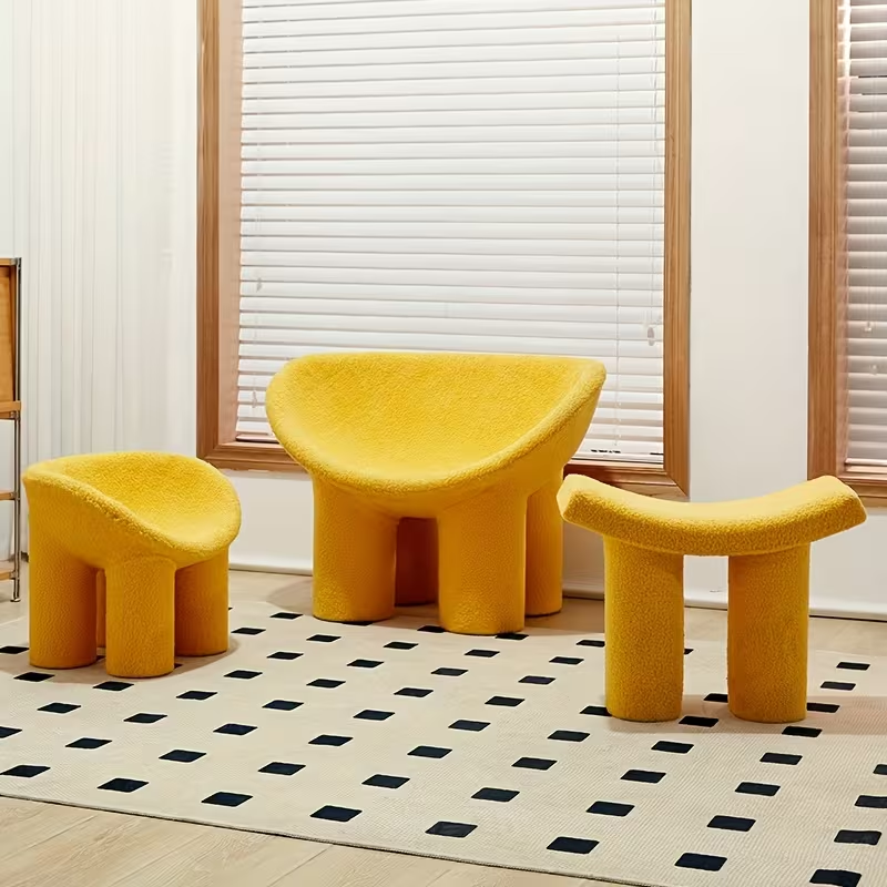 Nordic style plastic creative low stool for living room