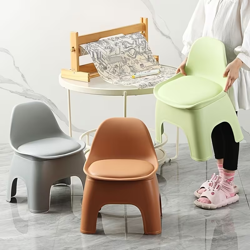 Plastic round stool, household chair, small stool, shoe stool