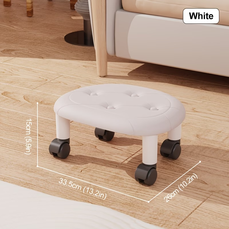Wheeled plastic shoe changing stool