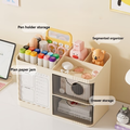 1 Desktop Organizer/Pencil Box - with 6 compartments/2 drawers on the right side
