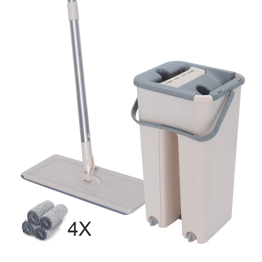 360° Flat Extrusion Microfiber Mop and Bucket Set